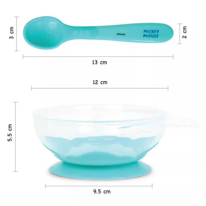 Disney Baby Bowl And Spoon Feeding Set Mickey (Blue)