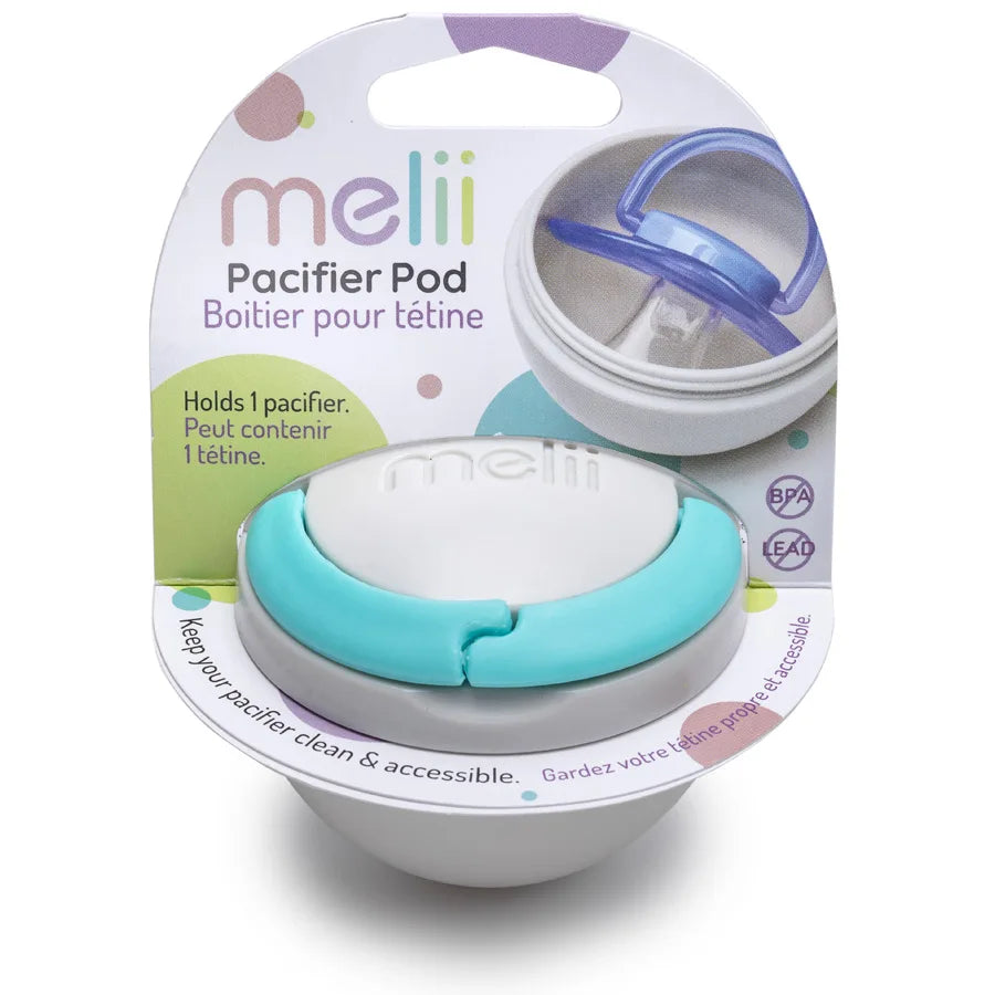 Melii Pacifier Pod, BPA Free Pacifier Holder Case Grey Melii Pacifier Pod, BPA Free Pacifier Holder Case Grey