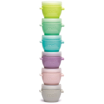 Melii Snap & Go Pods Baby Food Storage Container 2oz, (Pack of 6)