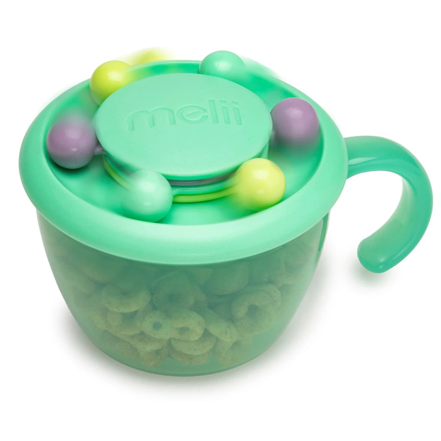 Melii Abacus Snack Container with finger trap Mint Melii Abacus Snack Container with finger trap Mint
