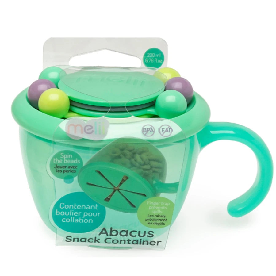 Melii Abacus Snack Container with finger trap Mint Melii Abacus Snack Container with finger trap Mint