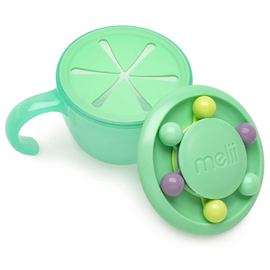 Melii Abacus Snack Container with finger trap Mint Melii Abacus Snack Container with finger trap Mint