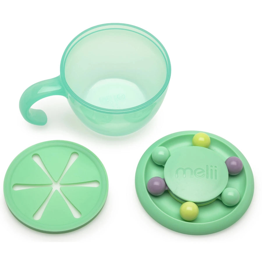 Melii Abacus Snack Container with finger trap Mint Melii Abacus Snack Container with finger trap Mint