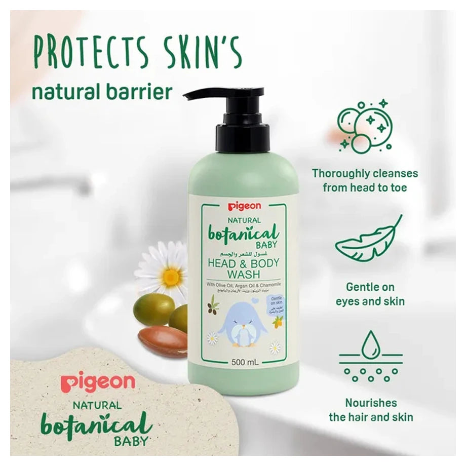 Pigeon Natural Botanical Head & Body Wash 500 Ml