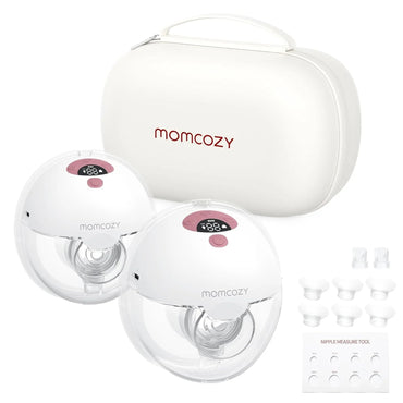 Momcozy M5 Double Wearable Breast Pump (Maroon)