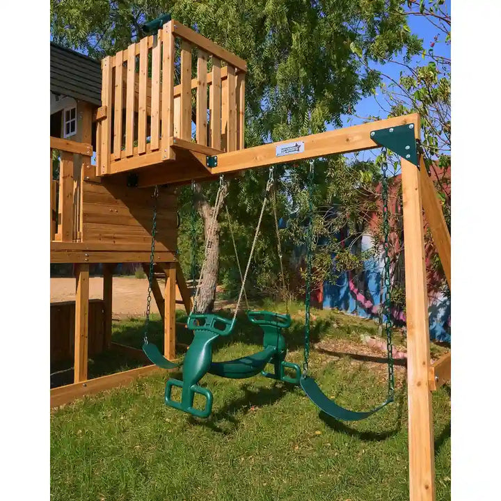 Dynamic Sports Arabian Leopard Wooden Swing Set