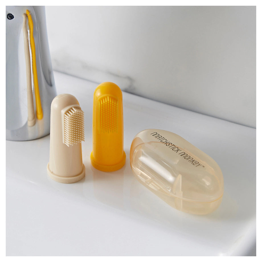 Matchstick Monkey Finger Toothbrush With Case Pack Of 2 Lion/Giraffe Matchstick Monkey Finger Toothbrush With Case Pack Of 2 Lion/Giraffe