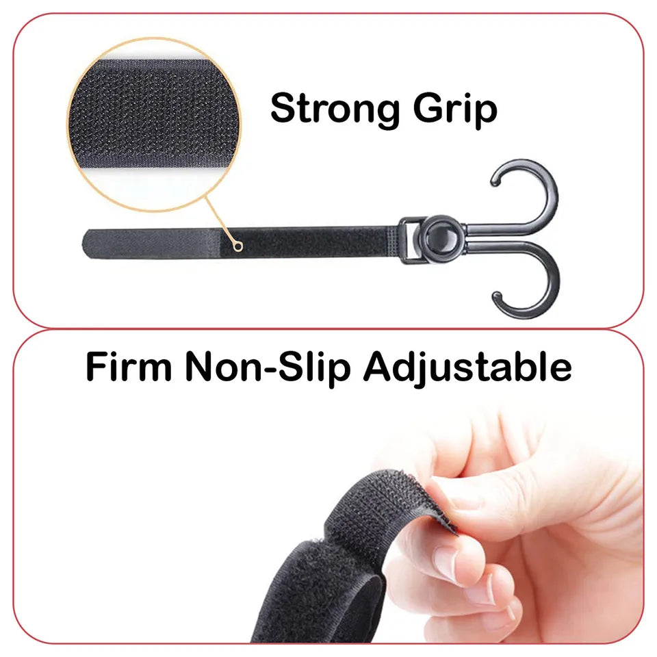 Sunveno 360° Universal Multipurpose Stroller Hook Pack of 2 (Black)