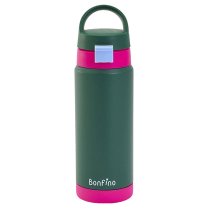 Bonfino Water Bottle Insulated 550 ml (Green and Pink)