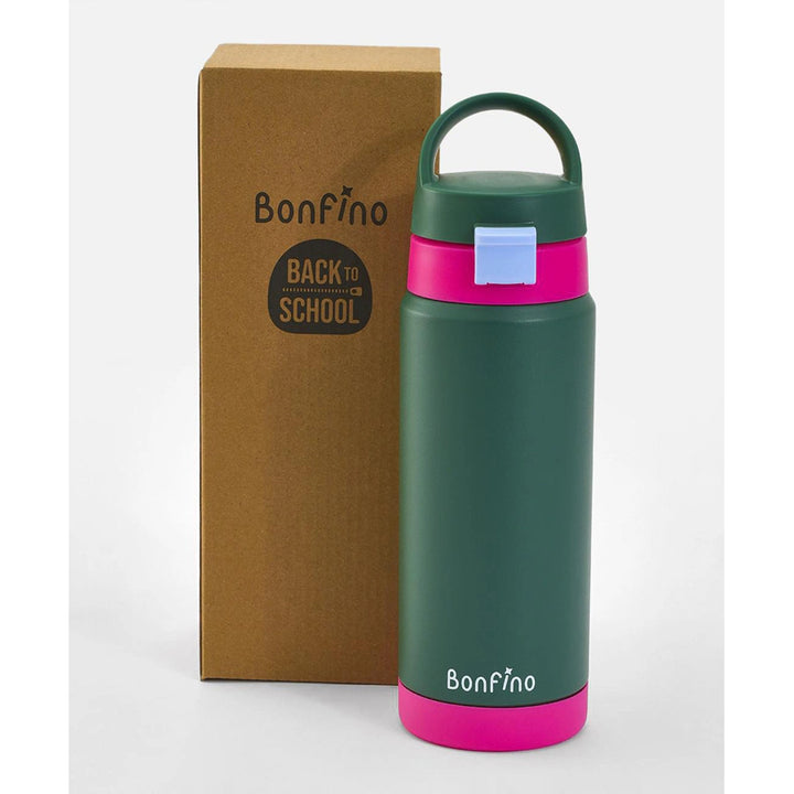 Bonfino Water Bottle Insulated 550 ml (Green and Pink)