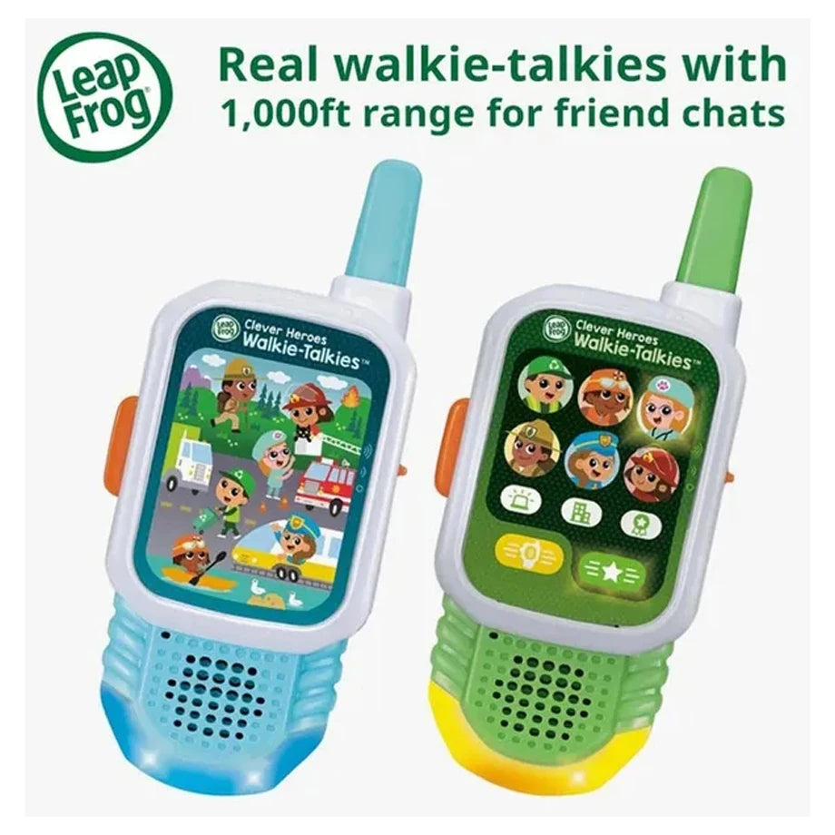 LeapFrog Clever Heroes Walkie-Talkies Electronic Learning Toy Set 2 Pcs (Multicolor)