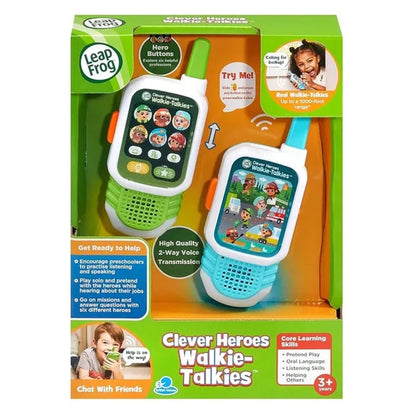LeapFrog Clever Heroes Walkie-Talkies Electronic Learning Toy Set 2 Pcs (Multicolor)
