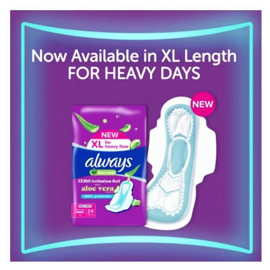 Always Aloe Cool Maxi Thick Sanitary Pads (60 Pieces)