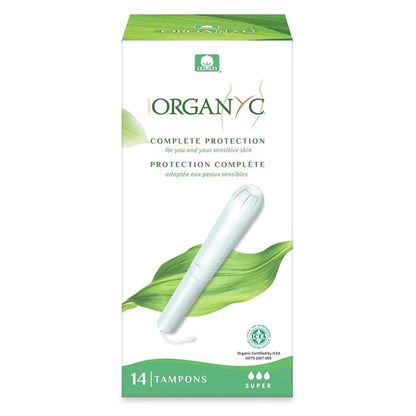 Organyc Tampons Super Cotton Applicator (14 Tampons)
