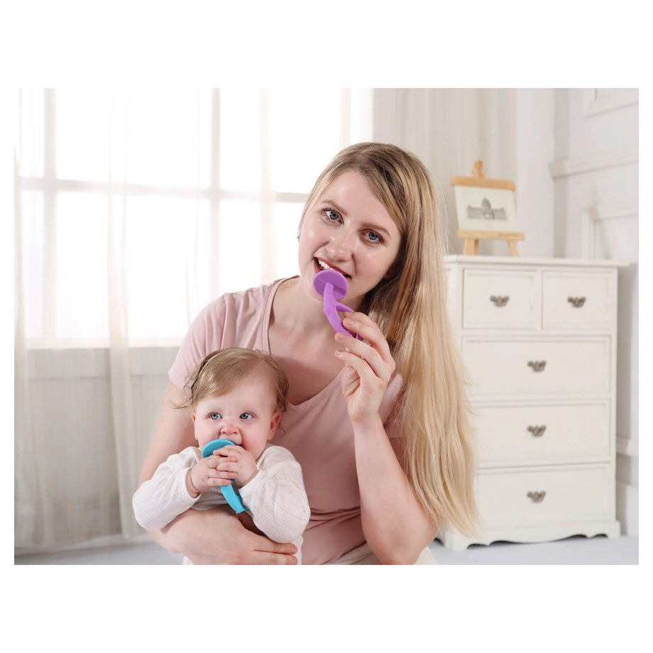 Mombella Dancing Elephant Teether Toy (Blue)