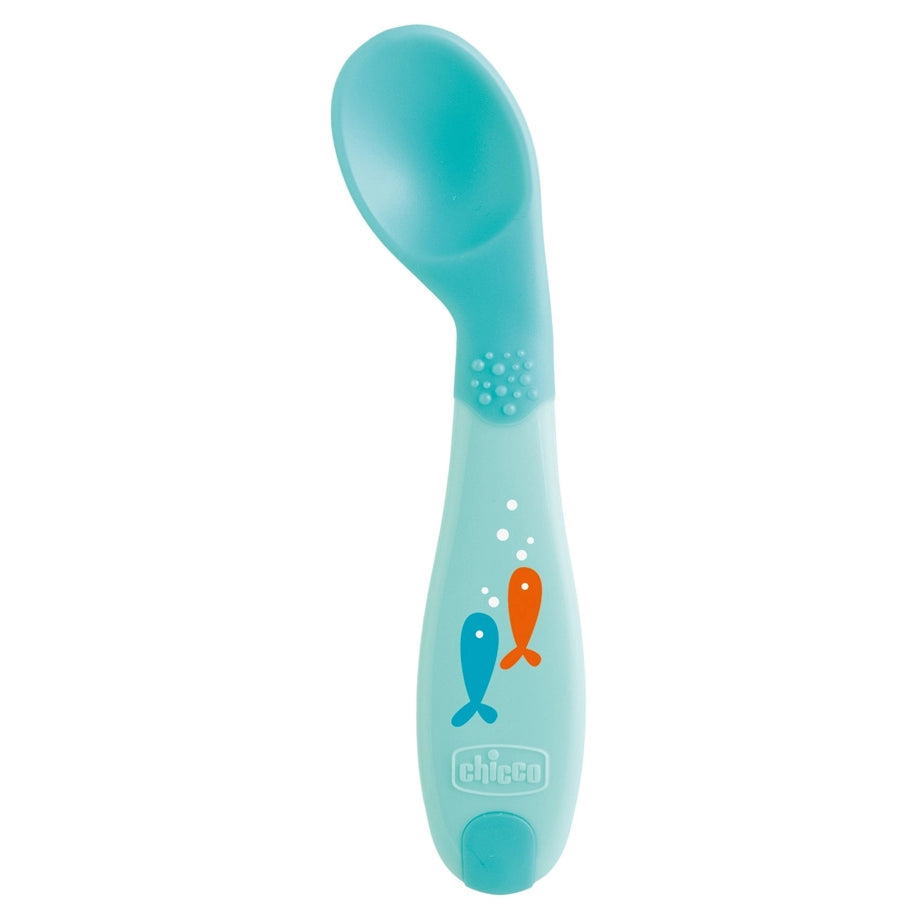 Chicco First Spoon, Angled, 8m+ [Boy]