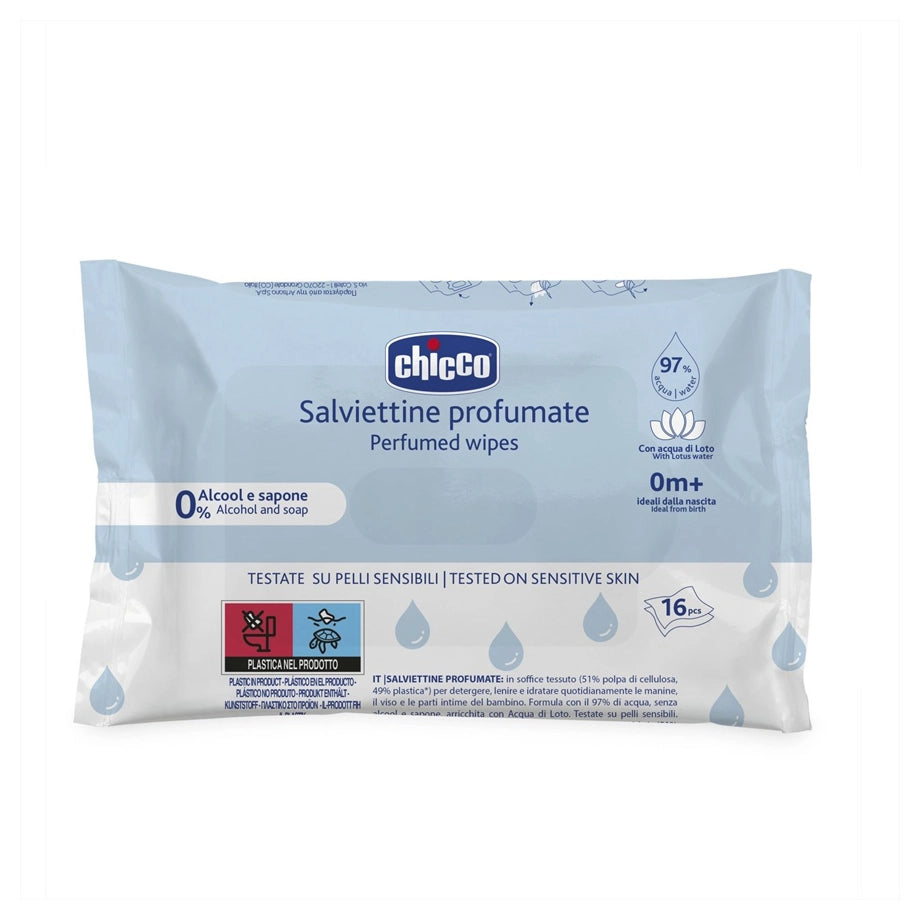 Chicco New Pocket Wipes - 16PCS