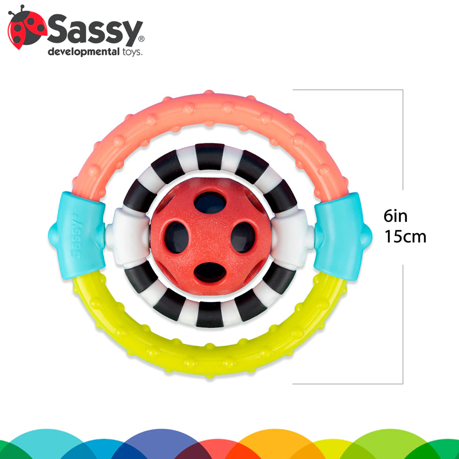 Sassy Spin & Chew Flexible Ring Rattle Sassy Spin & Chew Flexible Ring Rattle