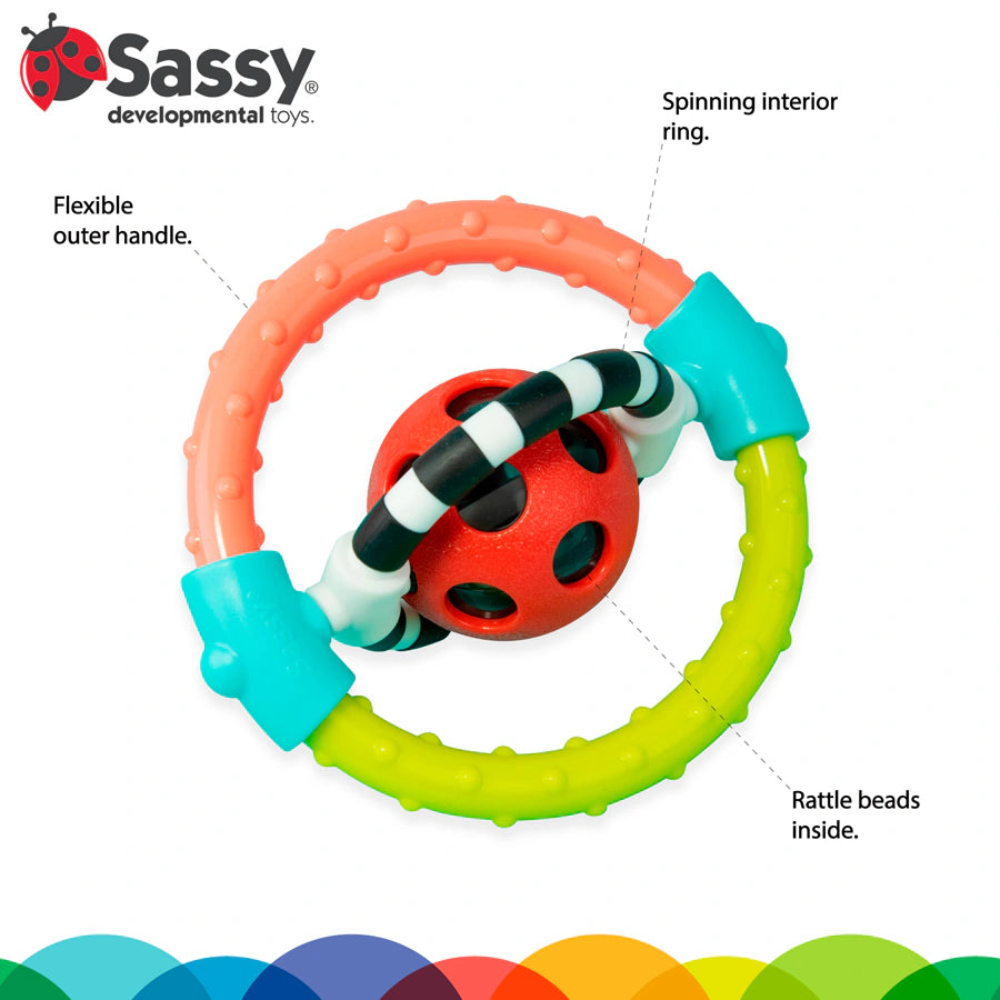 Sassy Spin & Chew Flexible Ring Rattle Sassy Spin & Chew Flexible Ring Rattle