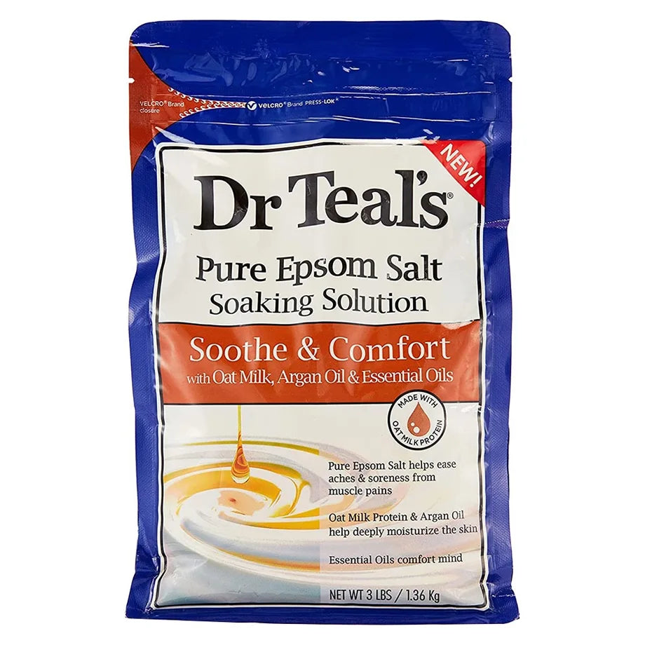 Dr. Teal's Epsom Salt Magnesium Soak with Oat Milk & Argan Oil (1.36kg)