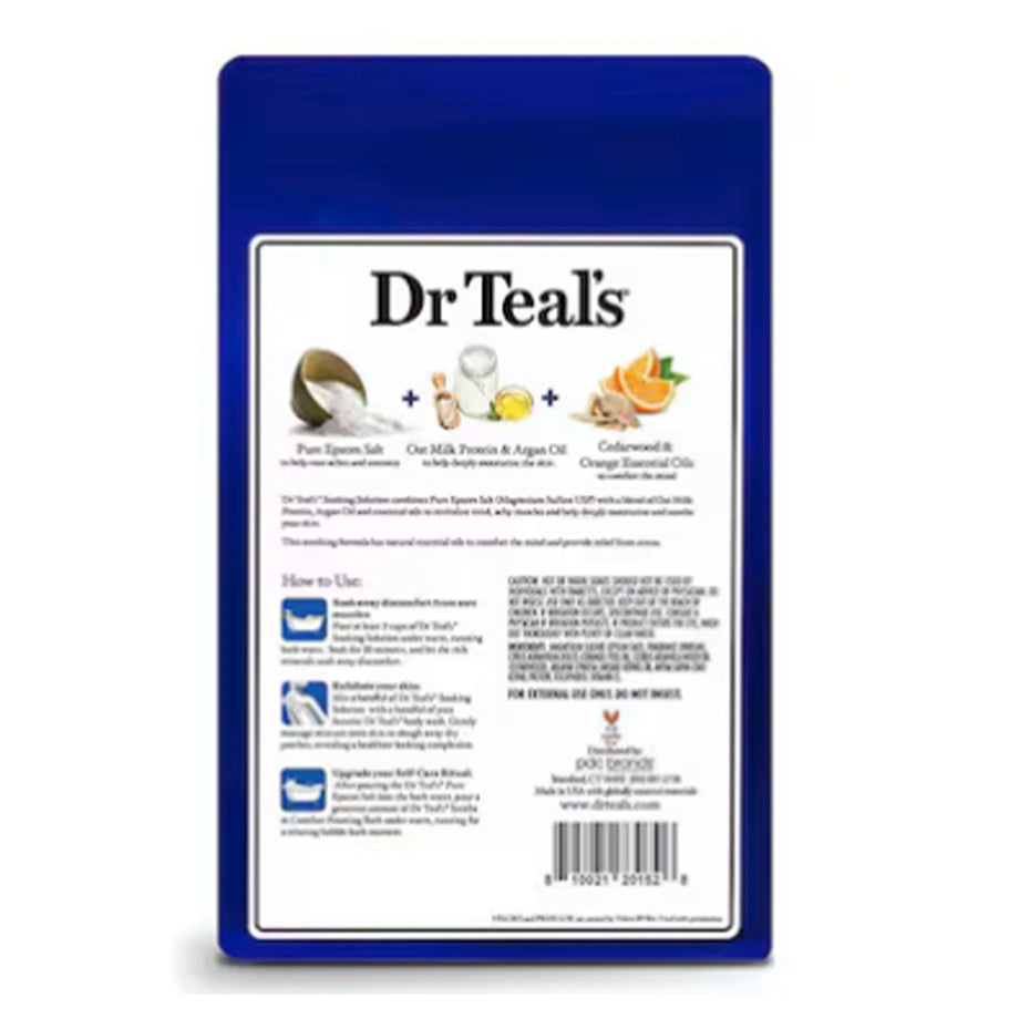 Dr. Teal's Epsom Salt Magnesium Soak with Oat Milk & Argan Oil (1.36kg)