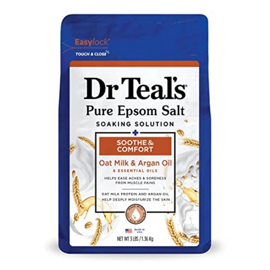 Dr. Teal's Epsom Salt Magnesium Soak with Oat Milk & Argan Oil (1.36kg)