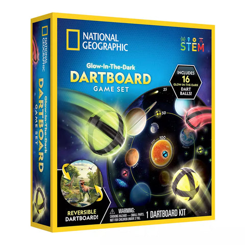 National Geographic Glow-in-the-dark Dartboard Game Set – Halamama.com