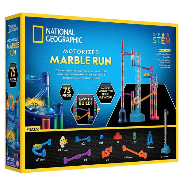 National Geographic Motorized Marble Run 75 Piece Set