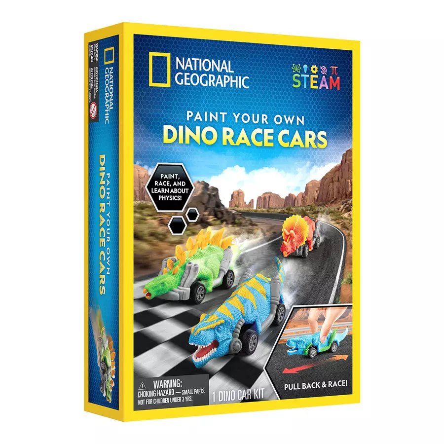 National Geographic Paint Your Own Dino Race Cars