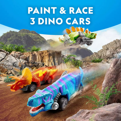 National Geographic Paint Your Own Dino Race Cars
