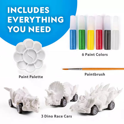 National Geographic Paint Your Own Dino Race Cars