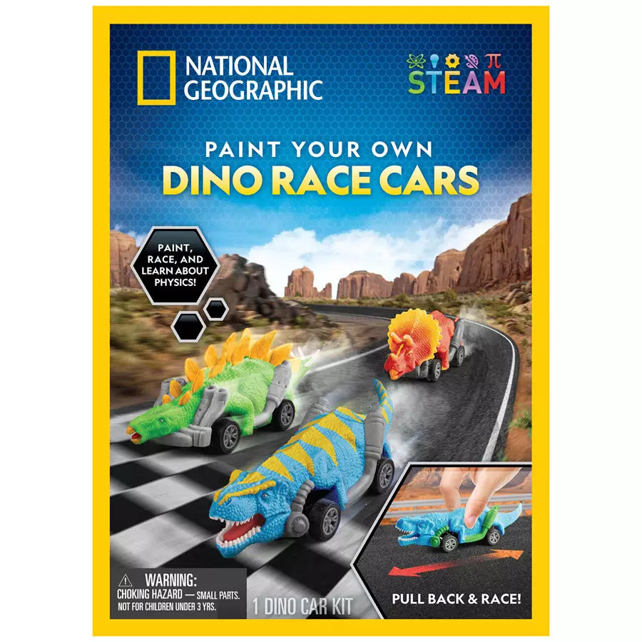 National Geographic Paint Your Own Dino Race Cars