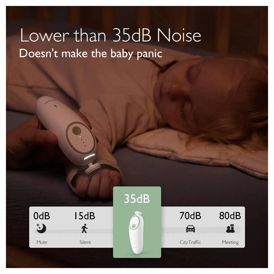 Momcozy Rechargeable Infant Electric Nail Trimmer (Green)