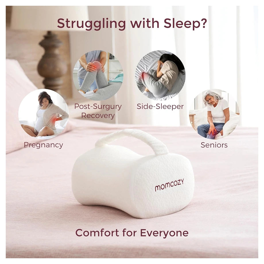 Momcozy Knee Pillow for Side Sleepers (White)