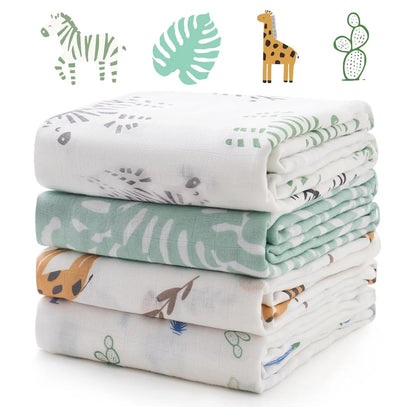 Momcozy Muslin Swaddle Blankets - Bravery (pack of 4)