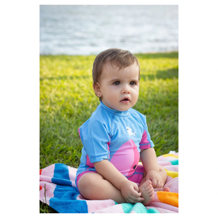 Zoocchini One Piece Surf Suit Pink Shark