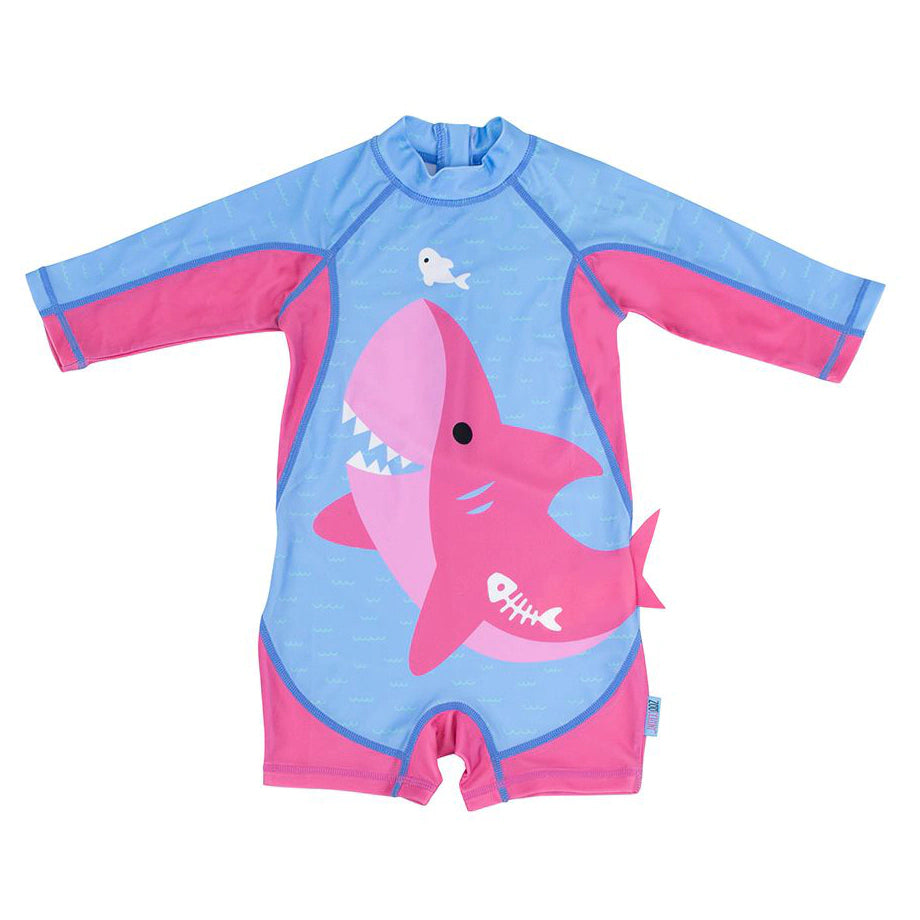 Zoocchini One Piece Surf Suit Pink Shark