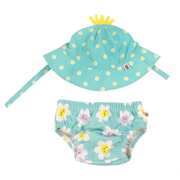 Zoocchini Baby Swim Diaper & Sun Hat Set Daisy