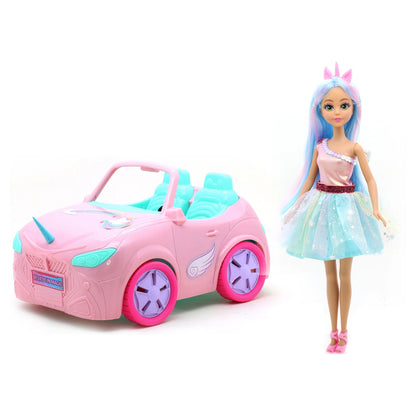 Dreameez Unicorn Doll with Car