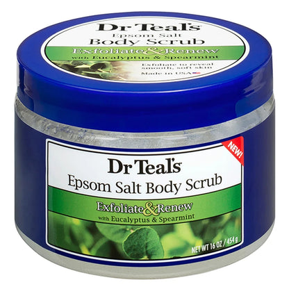 Dr. Teal's Eucalyptus & Spearmint Epsom Salt Body Scrub (454gm)