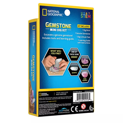 National Geographic Carded Gemstone Mini Dig Kit