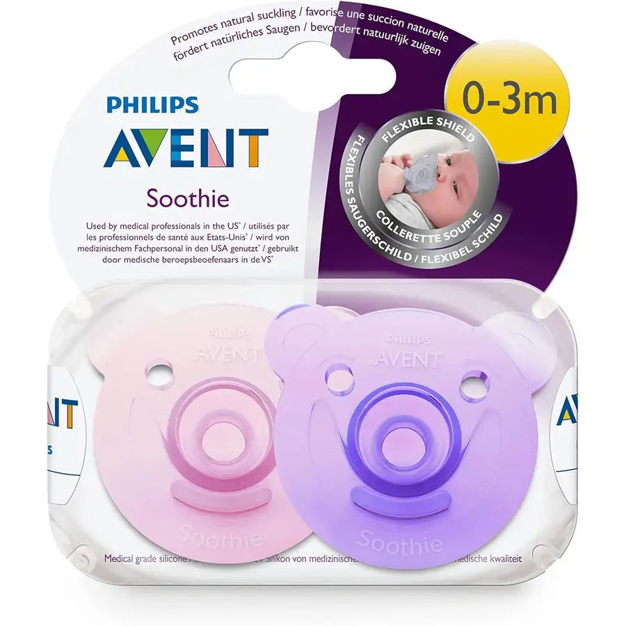 Philips Avent Soothie Sil 3m+ Girl (Pack of 2)