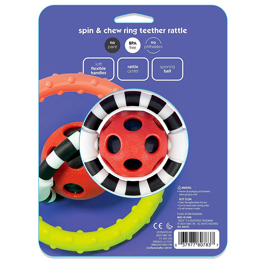 Sassy Spin & Chew Flexible Ring Rattle Sassy Spin & Chew Flexible Ring Rattle
