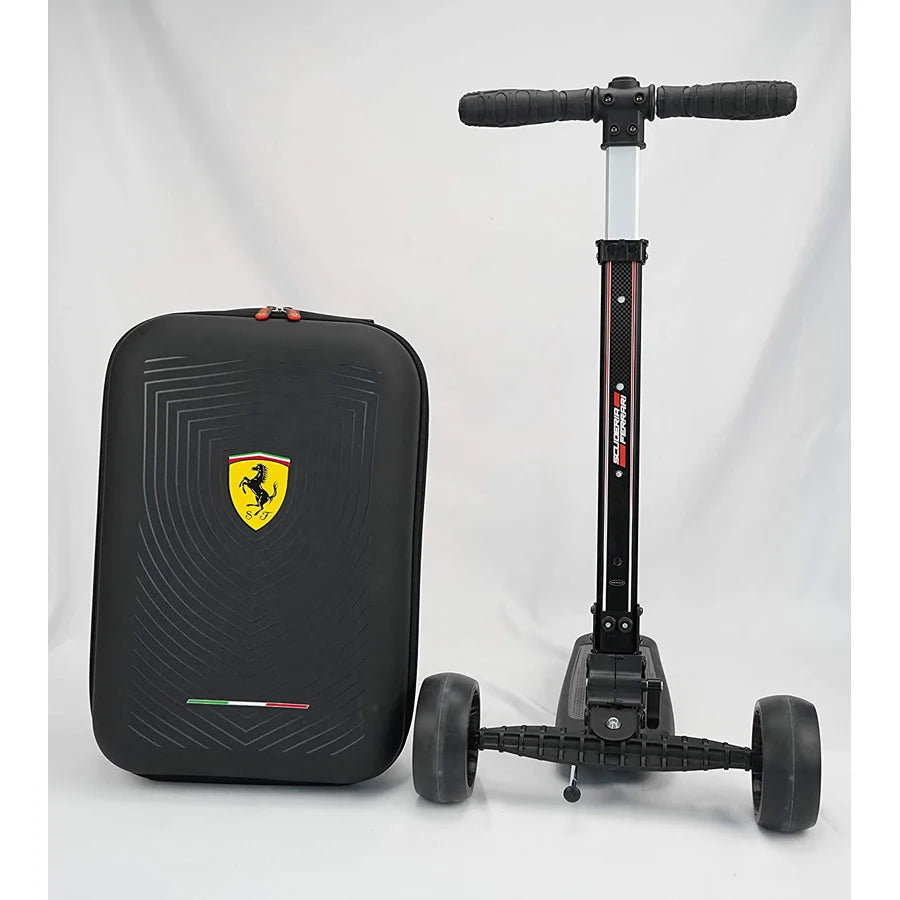 Ferrari Luggage Foldable Scooter With Adjustable Height -Black