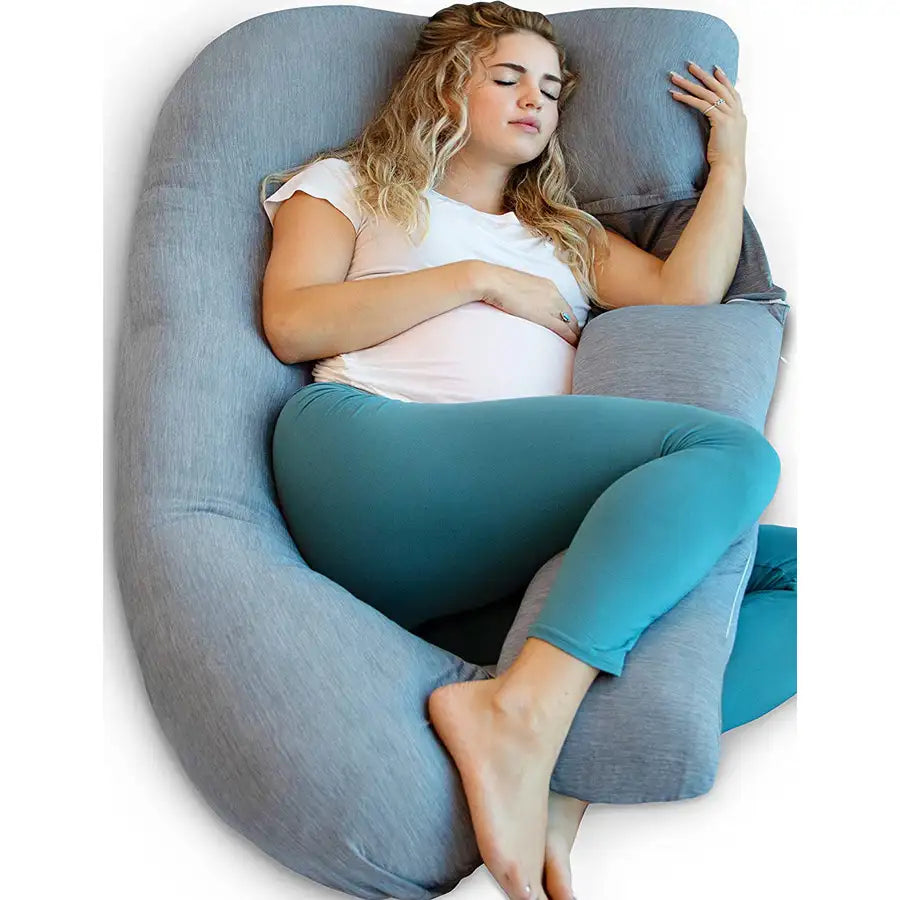Pharmedoc U Shape Full Body Pillow - Dark Grey Cooling Cover