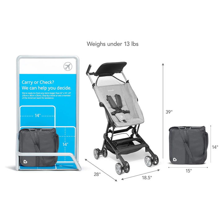 Munchkin Sparrow Ultra Compact Stroller (Grey)