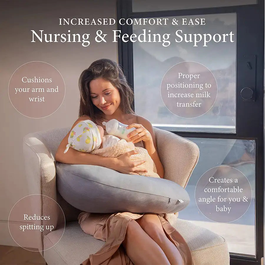 Pharmedoc My Little Bean Nursing Pillow -
Dark Grey Cooling Fabric