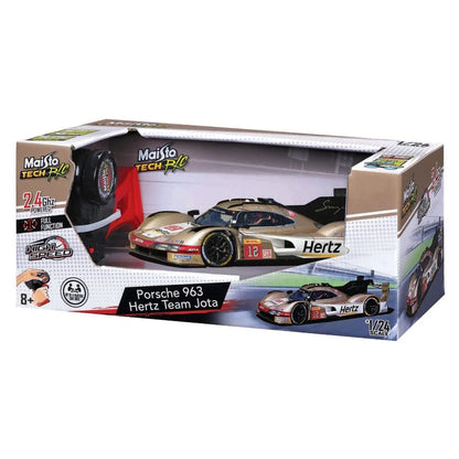Maisto Tech Porsche 963 #12 Hertz Team Jota RC Car (1:24, Gold/Black)
