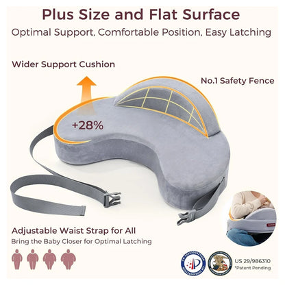 Momcozy Memory Foam Nursing Pillow - Grey