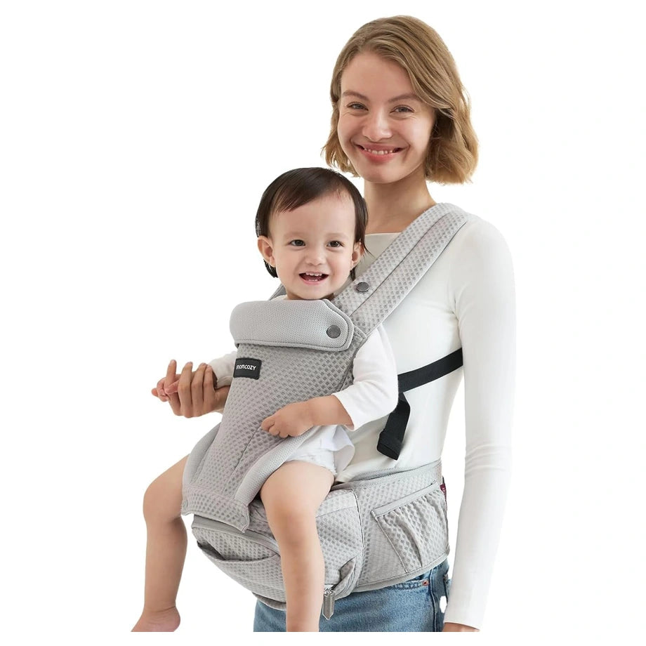 Momcozy Carrier With Hip Seat (Grey)